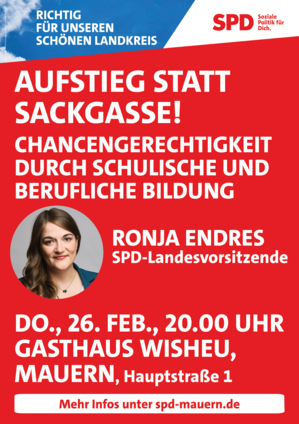 „Aufstieg statt Sackgasse!“ – SPD-Landesvorsitzende Ronja Endres in Mauern